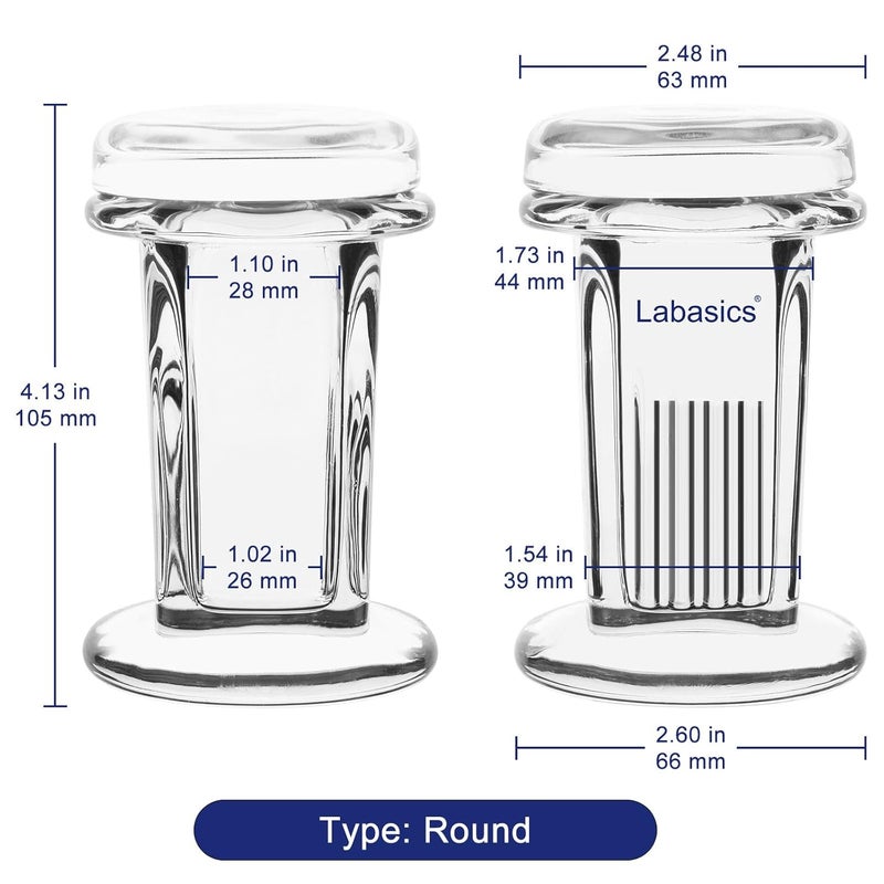 Labasics Glass TLC Developing Tank, Round, Lab Equipment for Thin Layer Chromatography, Corrosion Resistance - Image 4
